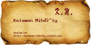 Kelemen Mihály névjegykártya